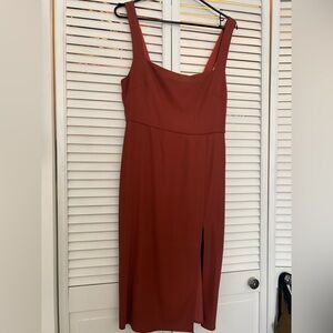 Babaton ‘90s Slit dress, Cider Gold color, Size 8